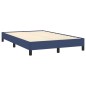 vidaXL Cama box spring con colchón tela azul 120x190 cm vidaXL Cama box spring con colchón tela azul 120x190 cm
