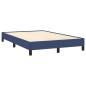 vidaXL Cama box spring con colchón tela azul 120x190 cm