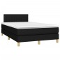 vidaXL Cama box spring con colchón tela negro 120x190 cm vidaXL Cama box spring con colchón tela negro 120x190 cm