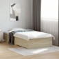 vidaXL Cama con cajones madera ingeniería roble Sonoma 90x200 cm vidaXL Cama con cajones madera ingeniería roble Sonoma 90x200 cm