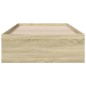 vidaXL Cama con cajones madera ingeniería roble Sonoma 90x200 cm vidaXL Cama con cajones madera ingeniería roble Sonoma 90x200 cm
