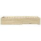 vidaXL Cama con cajones madera ingeniería roble Sonoma 90x200 cm vidaXL Cama con cajones madera ingeniería roble Sonoma 90x200 cm