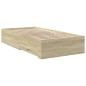 vidaXL Cama con cajones madera ingeniería roble Sonoma 90x200 cm vidaXL Cama con cajones madera ingeniería roble Sonoma 90x200 cm