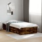 vidaXL Cama con cajones madera de ingeniería roble ahumado 90x190 cm vidaXL Cama con cajones madera de ingeniería roble ahumado 90x190 cm