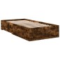 vidaXL Cama con cajones madera de ingeniería roble ahumado 90x190 cm vidaXL Cama con cajones madera de ingeniería roble ahumado 90x190 cm