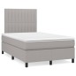vidaXL Cama box spring con colchón y LED tela gris claro 120x190 cm vidaXL Cama box spring con colchón y LED tela gris claro 120x190 cm