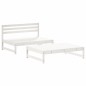 vidaXL Juego de muebles jardín 2 piezas y cojines madera maciza blanco vidaXL Juego de muebles jardín 2 piezas y cojines madera maciza blanco