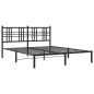 vidaXL Estructura de cama con cabecero metal negro 150x200 cm vidaXL Estructura de cama con cabecero metal negro 150x200 cm
