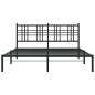 vidaXL Estructura de cama con cabecero metal negro 150x200 cm vidaXL Estructura de cama con cabecero metal negro 150x200 cm