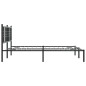 vidaXL Estructura de cama con cabecero metal negro 150x200 cm vidaXL Estructura de cama con cabecero metal negro 150x200 cm