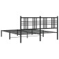 vidaXL Estructura de cama con cabecero metal negro 150x200 cm vidaXL Estructura de cama con cabecero metal negro 150x200 cm