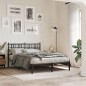 vidaXL Estructura de cama con cabecero metal negro 140x190 cm