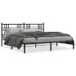 vidaXL Estructura de cama con cabecero metal negro 193x203 cm vidaXL Estructura de cama con cabecero metal negro 193x203 cm