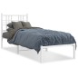 vidaXL Estructura de cama de metal con cabecero blanco 80x200 cm