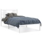 vidaXL Estructura de cama de metal con cabecero blanco 90x200 cm vidaXL Estructura de cama de metal con cabecero blanco 90x200 cm