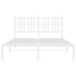 vidaXL Estructura de cama de metal con cabecero blanca 120x190 cm