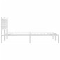 vidaXL Estructura de cama de metal con cabecero blanca 120x190 cm