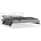 vidaXL Estructura de cama de metal con cabecero blanco 193x203 cm