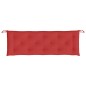 vidaXL Cojines de banco de jardín 2 uds tela Oxford rojo 150x50x7 cm