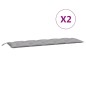 vidaXL Cojines de banco de jardín 2 uds tela Oxford gris 180x50x7 cm vidaXL Cojines de banco de jardín 2 uds tela Oxford gris 180x50x7 cm