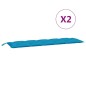 vidaXL Cojines de banco de jardín 2 uds azul claro 180x50x7 cm vidaXL Cojines de banco de jardín 2 uds azul claro 180x50x7 cm