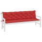 vidaXL Cojines de banco de jardín 2 uds tela Oxford rojo 200x50x7 cm vidaXL Cojines de banco de jardín 2 uds tela Oxford rojo 200x50x7 cm