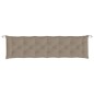 vidaXL Cojines de banco de jardín 2 uds tela Oxford taupé 200x50x7 cm