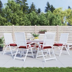 vidaXL Cojines silla de jardín 6 uds tela Oxford rojo tinto 40x40x7 cm