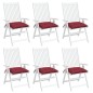 vidaXL Cojines silla de jardín 6 uds tela Oxford rojo tinto 40x40x7 cm vidaXL Cojines silla de jardín 6 uds tela Oxford rojo tinto 40x40x7 cm