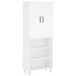 vidaXL Aparador alto madera contrachapada blanco 69,5x34x180 cm vidaXL Aparador alto madera contrachapada blanco 69,5x34x180 cm