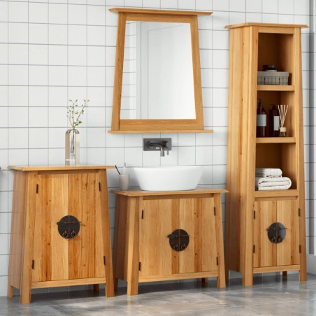vidaXL Conjunto de muebles de baño 4 piezas madera maciza de pino