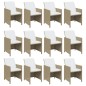 vidaXL Set comedor de jardín 13 piezas y cojines ratán sintético beige vidaXL Set comedor de jardín 13 piezas y cojines ratán sintético beige