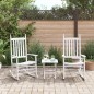 vidaXL Mecedoras con asientos curvos 2 pzas abeto madera maciza blanca vidaXL Mecedoras con asientos curvos 2 pzas abeto madera maciza blanca