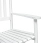 vidaXL Mecedoras con asientos curvos 2 pzas abeto madera maciza blanca vidaXL Mecedoras con asientos curvos 2 pzas abeto madera maciza blanca