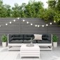 vidaXL Set muebles jardín 4 pzas con cojines madera maciza pino blanco vidaXL Set muebles jardín 4 pzas con cojines madera maciza pino blanco