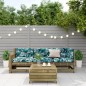 vidaXL Juego de muebles jardín 4 pzas y cojines madera pino impregnada vidaXL Juego de muebles jardín 4 pzas y cojines madera pino impregnada