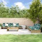 vidaXL Juego de muebles jardín 6 pzas y cojines madera pino impregnada vidaXL Juego de muebles jardín 6 pzas y cojines madera pino impregnada