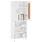 vidaXL Aparador alto madera contrachapada blanco 69,5x34x180 cm vidaXL Aparador alto madera contrachapada blanco 69,5x34x180 cm