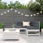 vidaXL Set muebles jardín 5 pzas con cojines madera maciza pino blanco vidaXL Set muebles jardín 5 pzas con cojines madera maciza pino blanco