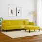vidaXL Juego de sofás con cojines 2 piezas terciopelo amarillo vidaXL Juego de sofás con cojines 2 piezas terciopelo amarillo