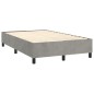vidaXL Cama box spring con colchón terciopelo gris claro 120x190 cm vidaXL Cama box spring con colchón terciopelo gris claro 120x190 cm
