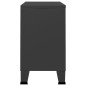 vidaXL Aparador industrial metal y vidrio gris antracita 105x35x62 cm vidaXL Aparador industrial metal y vidrio gris antracita 105x35x62 cm