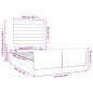 vidaXL Estructura de cama con cabecero tela gris claro 120x190 cm vidaXL Estructura de cama con cabecero tela gris claro 120x190 cm