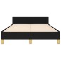 vidaXL Estructura de cama con cabecero tela negro 120x190 cm