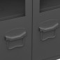 vidaXL Aparador industrial metal y vidrio gris antracita 105x35x62 cm vidaXL Aparador industrial metal y vidrio gris antracita 105x35x62 cm