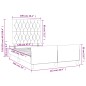 vidaXL Estructura de cama con cabecero tela gris claro 120x190 cm vidaXL Estructura de cama con cabecero tela gris claro 120x190 cm