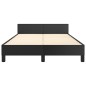 vidaXL Estructura cama con cabecero cuero sintético negro 120x190 cm vidaXL Estructura cama con cabecero cuero sintético negro 120x190 cm