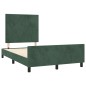 vidaXL Estructura cama con cabecero terciopelo verde oscuro 120x190 cm vidaXL Estructura cama con cabecero terciopelo verde oscuro 120x190 cm