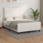 vidaXL Estructura cama con cabecero cuero sintético blanco 120x190 cm vidaXL Estructura cama con cabecero cuero sintético blanco 120x190 cm