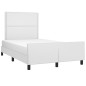 vidaXL Estructura cama con cabecero cuero sintético blanco 120x190 cm vidaXL Estructura cama con cabecero cuero sintético blanco 120x190 cm